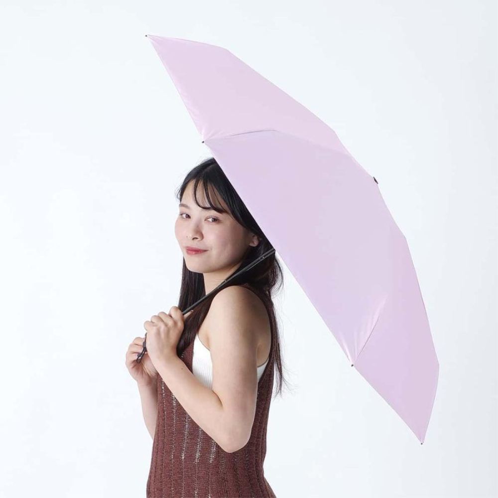Rain and Shine Folding Umbrella 55cm Peach Drop UV Protection 52005PK