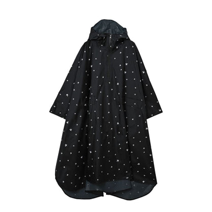 Studded Star Rain Poncho Black 60521BK