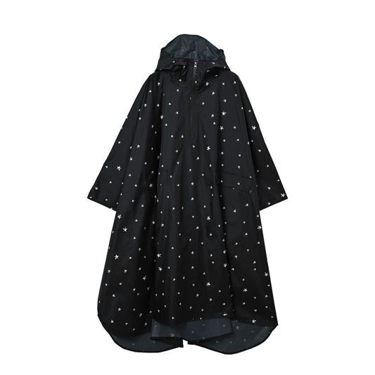 Studded Star Rain Poncho Black 60521BK