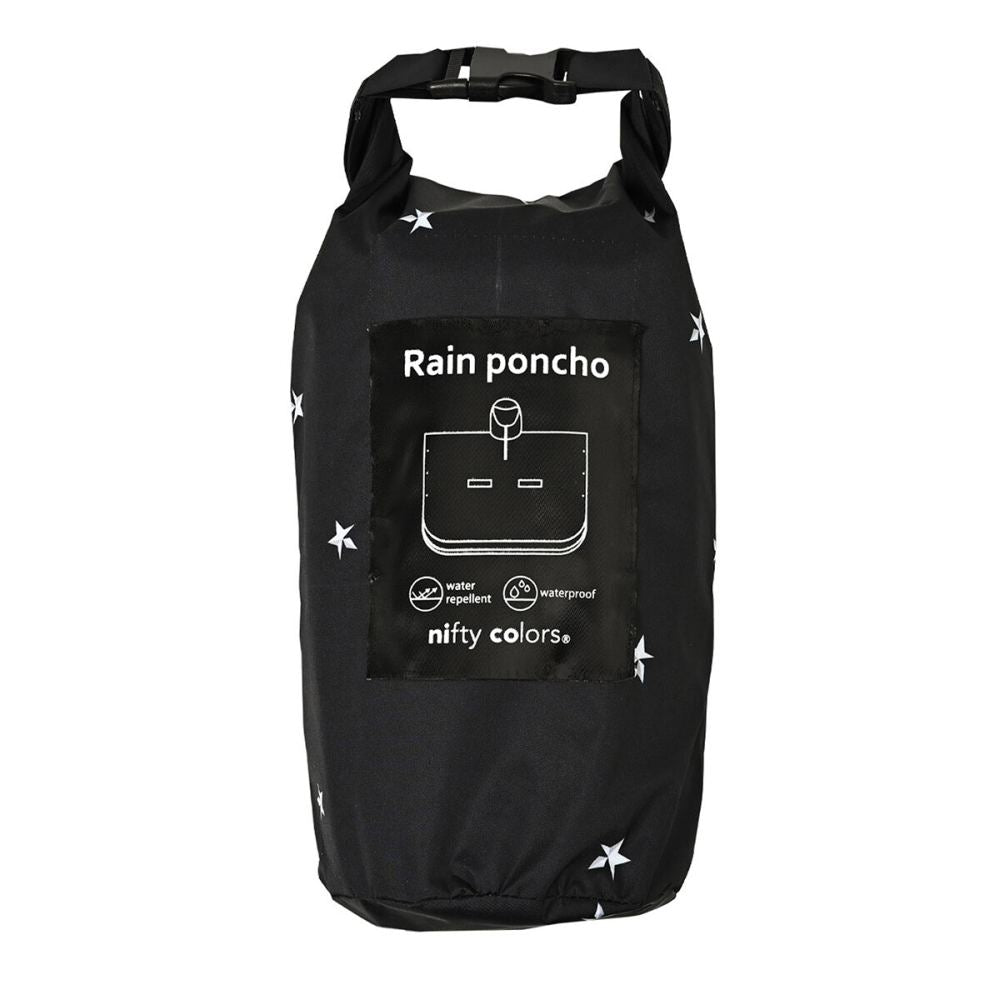 Studded Star Rain Poncho Black 60521BK