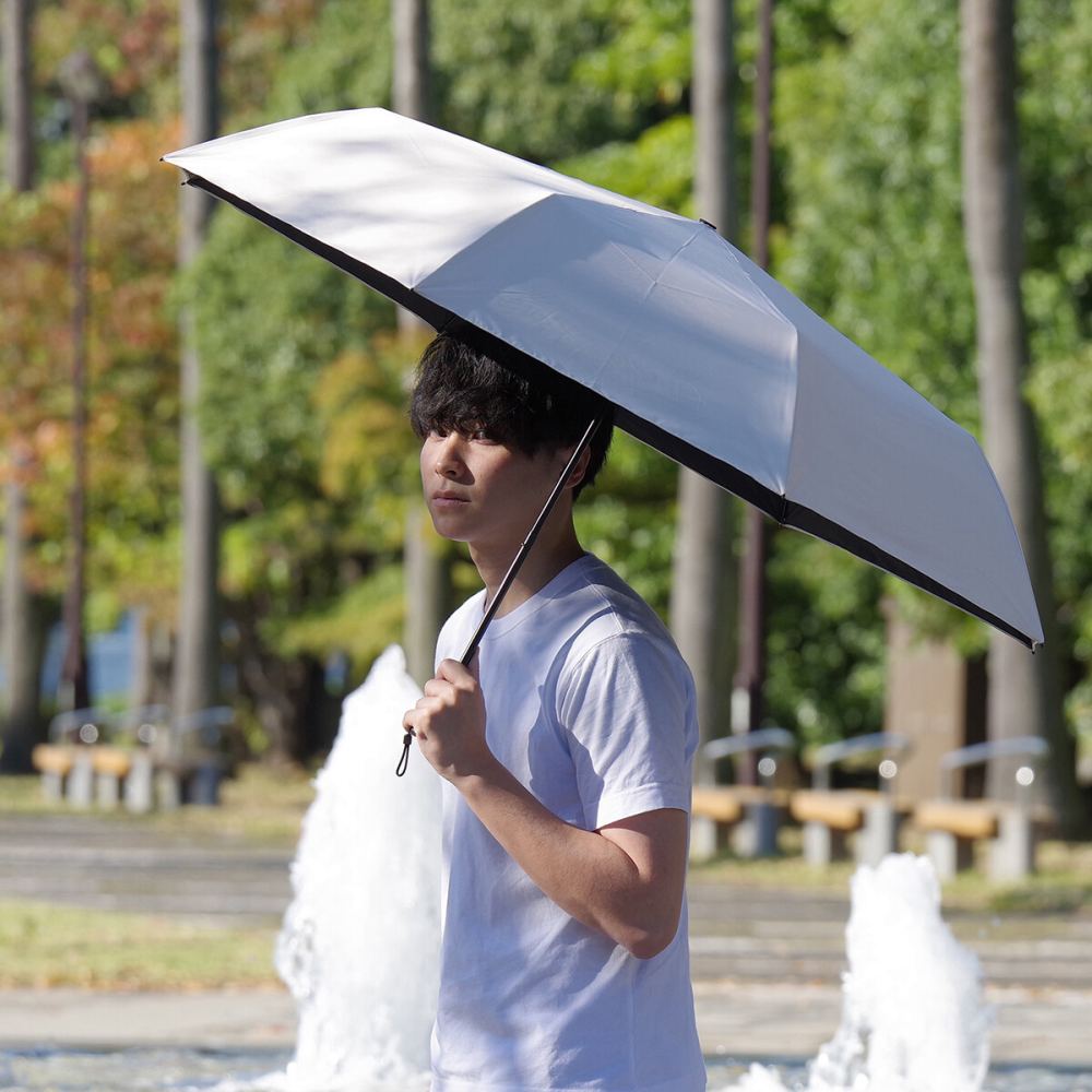 Rain and Shine Long Umbrella 65cm Peach Drop UV Protection 51985GY