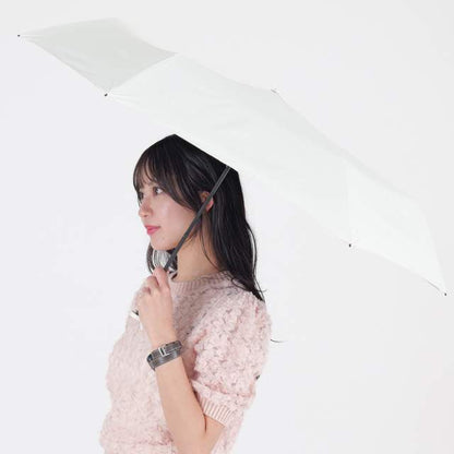 100% UV Protection Folding Umbrella - Solarni Lightweight 50cm Off White