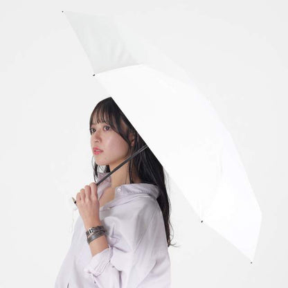 Premium Blackout Folding Umbrella Solani Minimum Lightweight 50cm Off White
