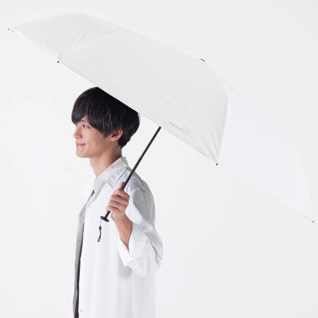 BIG Size UV Folding Umbrella Solani Lightweight 60cm Off White