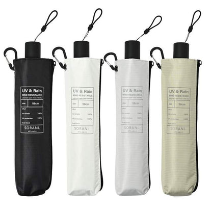 Windproof BIG Size Automatic Folding Umbrella Solani Mini 58cm BK