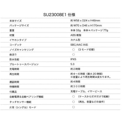 SU23008E1WH OMMIX Active Noise Cancelling
