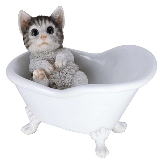 Cat Ornament Kitty Bathtub 14227
