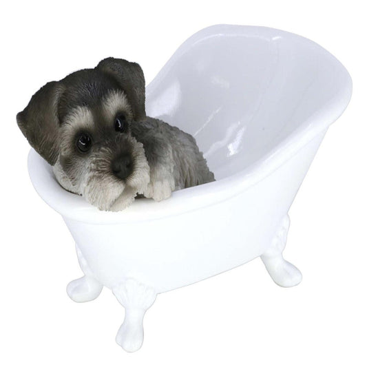Dog Ornament Schnauzer Bathtub 14242