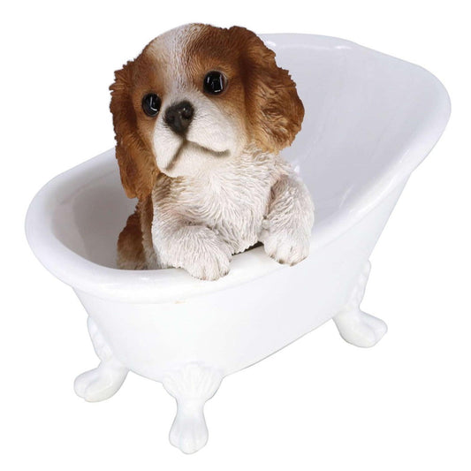 Dog Ornament King Charles Bathtub 14243