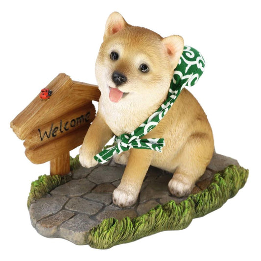Dog Ornament Shiba Welcome Sign 14245
