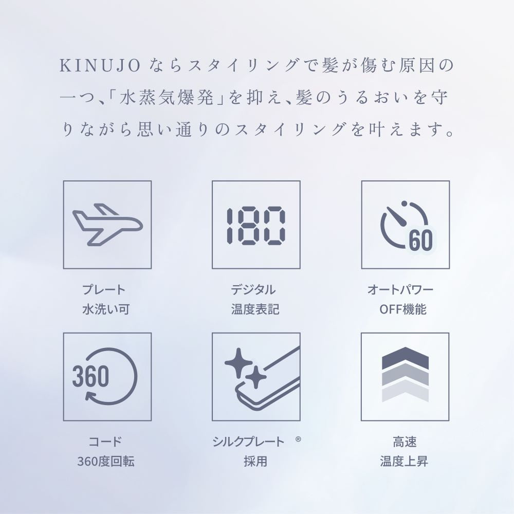 KINUJO Curl Iron 26mm White KC26N