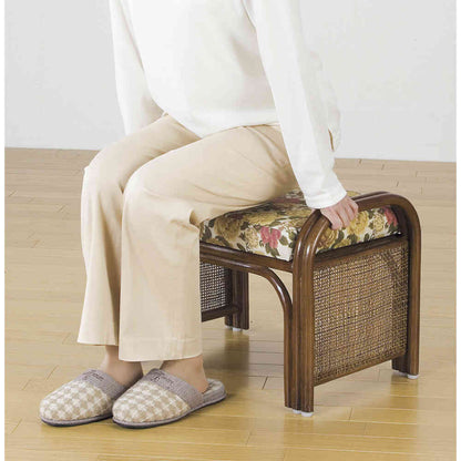 Natural Rattan Easy Chair Set of 2 High Type