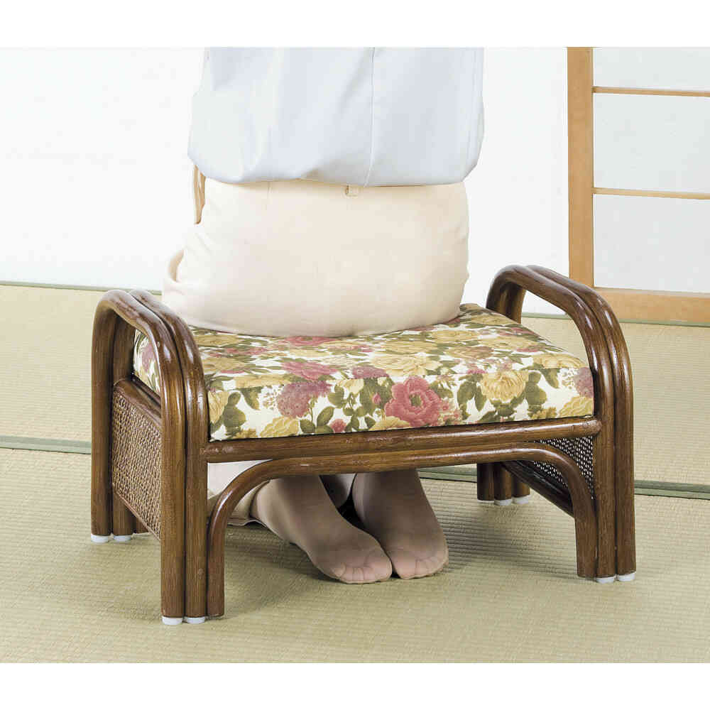 Natural Rattan Easy Chair Set of 2 High Type + Low Type