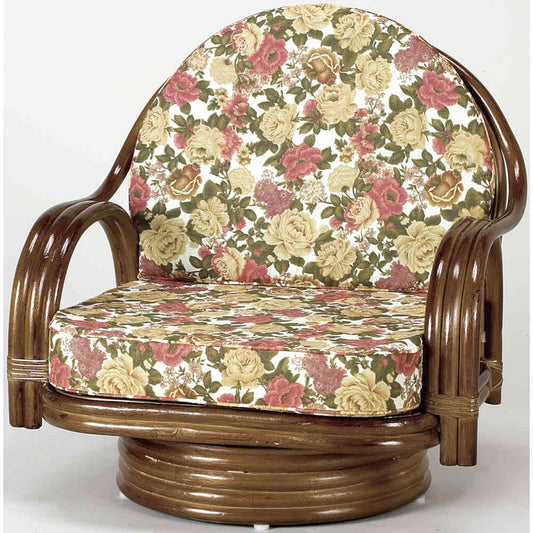 Natural Rattan Middle Type Rotating Chair - Comfortable
