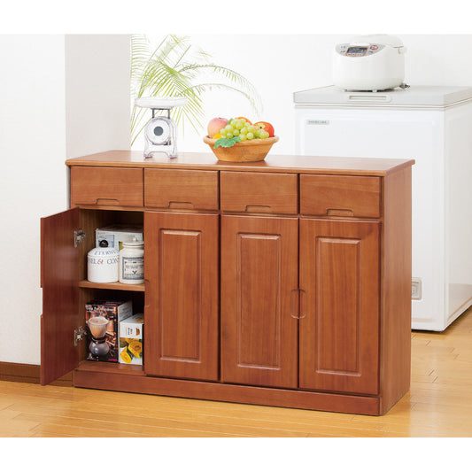 Natural Wood Counter Wagon 4-Door Brown
