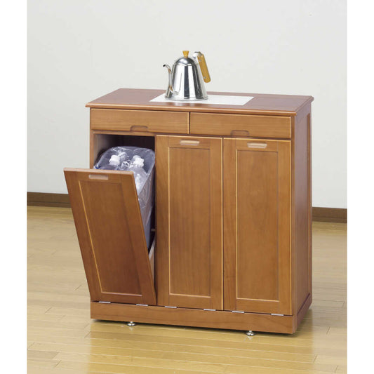 Natural Wood Divided Dust Box with Tiles 3 Divisions BR