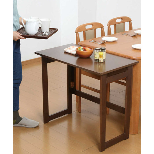 Natural Wood Folding Table Height 55cm BR