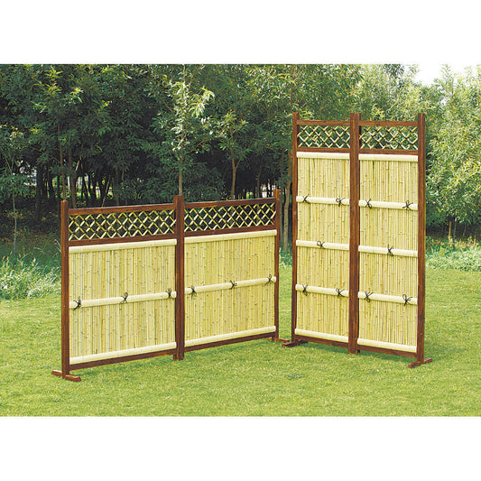 Bamboo Privacy Fence Set of 2 Vertical