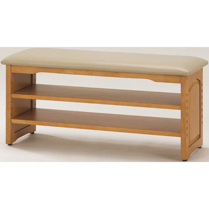 Wooden Storage Entrance Bench 90cm Width with Anti-Wobble
