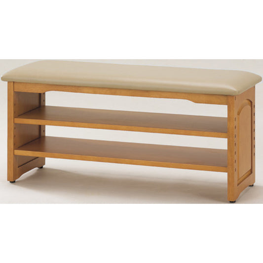 Wooden Storage Entrance Bench 90cm Width with Anti-Wobble