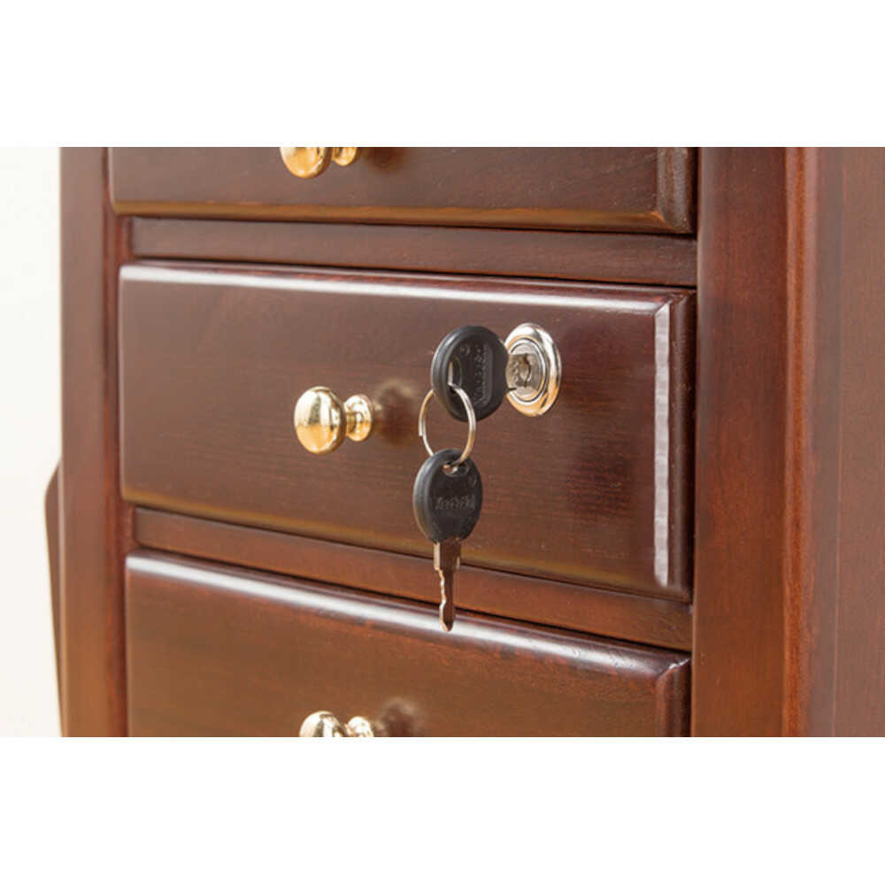 Living Room Wagon with Outlet Dark Brown