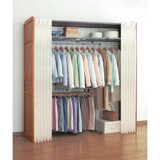 Wooden Expandable Closet Hanger with Shelf