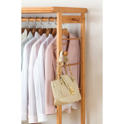 Natural Wood Curtain Single Hanger 90cm Width