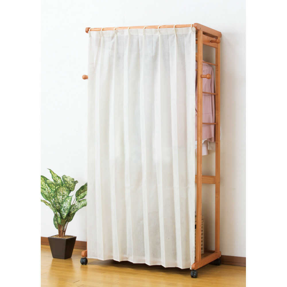 Natural Wood Curtain Single Hanger 110cm Width