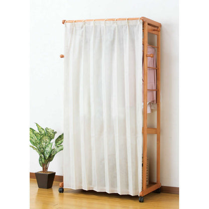 Natural Wood Curtain Single Hanger 110cm Width