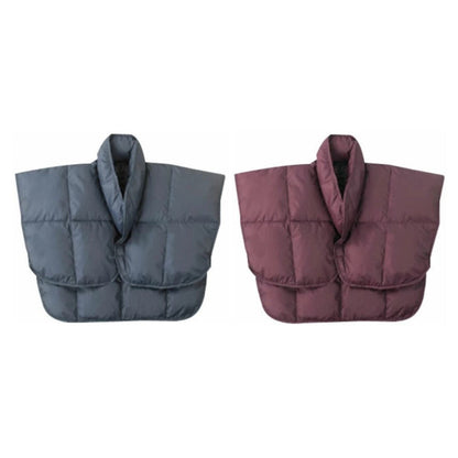 Warm Down Shoulder Wrap Set of 2 Navy + Burgundy