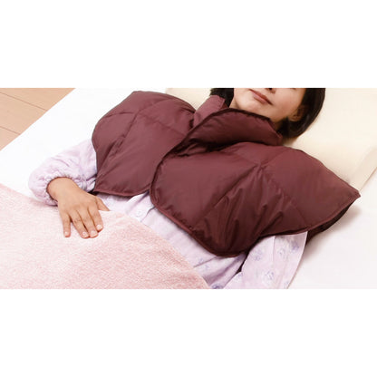 Warm Down Shoulder Wrap Set of 2 Navy + Burgundy