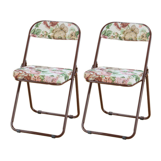Lightweight Foldable Gobelin Pattern High Chair Set of 2