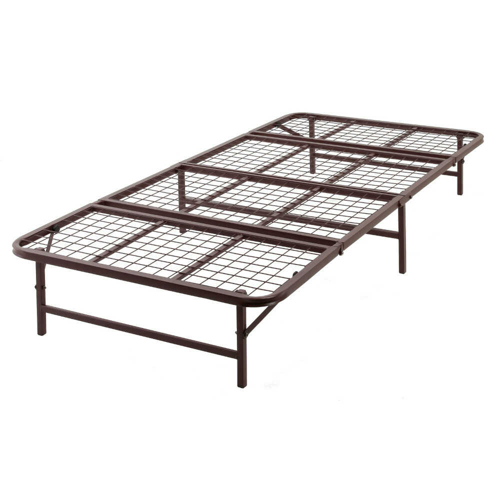 Foldable Storage Pipe Bed - Single - Brown