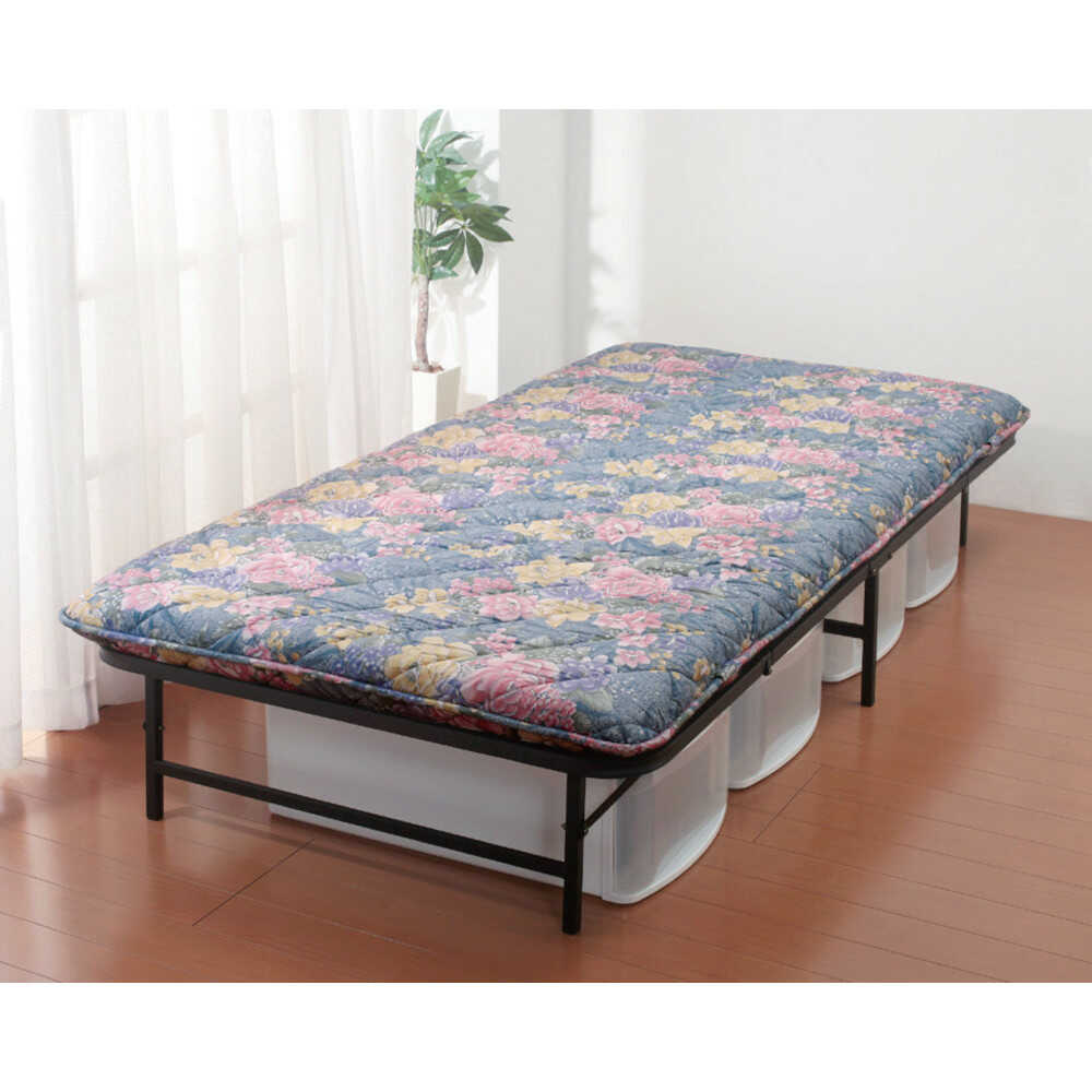 Foldable Storage Pipe Bed - Single - Brown