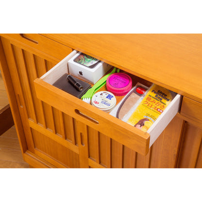 Natural Wood Japanese Style Shoe Cabinet with Sliding Doors 2 Doors [04143]