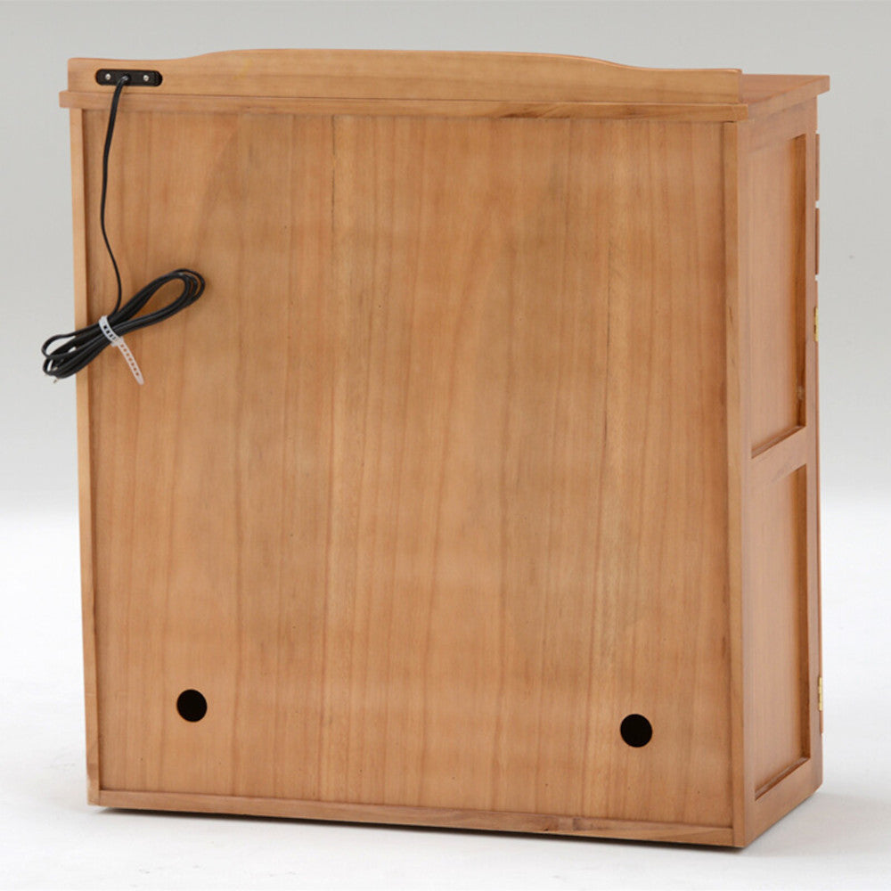 Natural Wood FAX Stand with Multiple Drawers and Lock 76cm Width [04145]