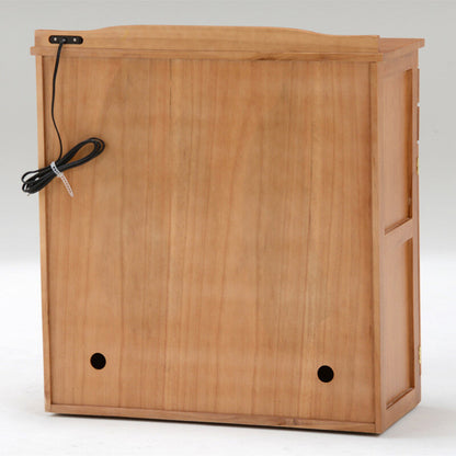 Natural Wood FAX Stand with Multiple Drawers and Lock 76cm Width [04145]
