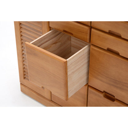 Natural Wood FAX Stand with Multiple Drawers and Lock 96cm Width [04146]