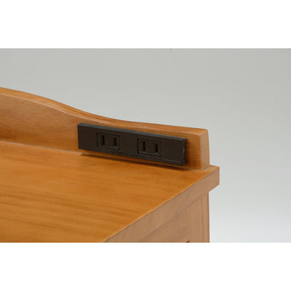 Natural Wood FAX Stand with Multiple Drawers and Lock 96cm Width [04146]