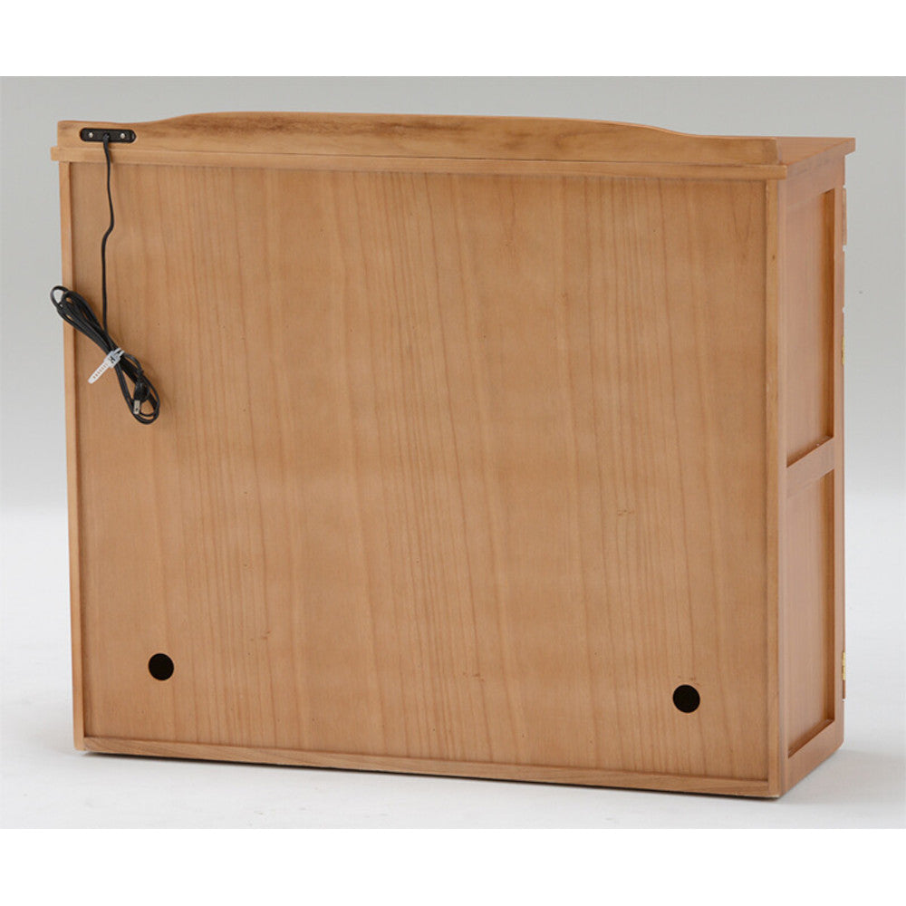 Natural Wood FAX Stand with Multiple Drawers and Lock 96cm Width [04146]