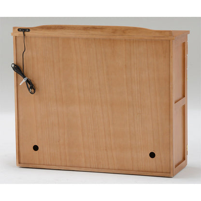 Natural Wood FAX Stand with Multiple Drawers and Lock 96cm Width [04146]
