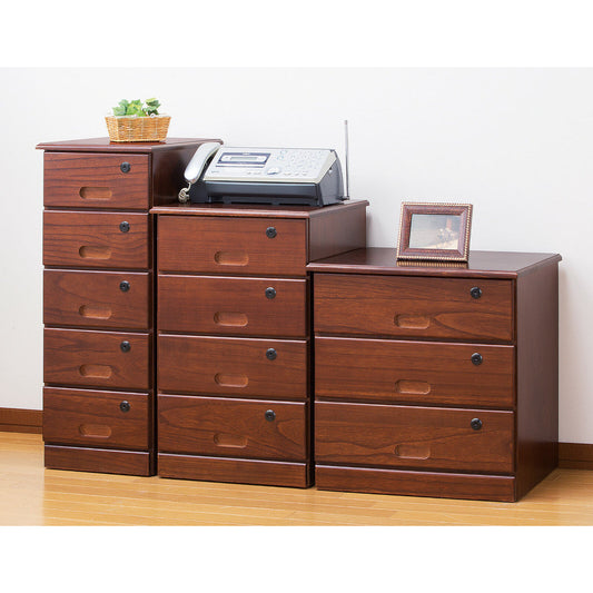 Natural Wood Secret Chest with Lock 5 Drawers [04200]