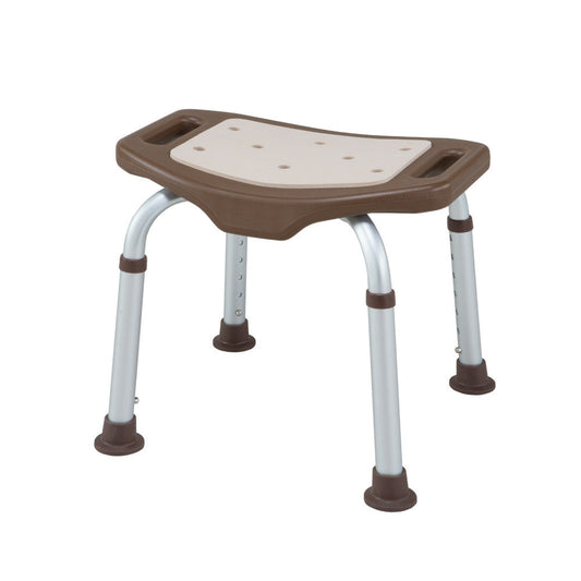 H.W Aluminum Shower Bench Without Backrest Brown [04267]