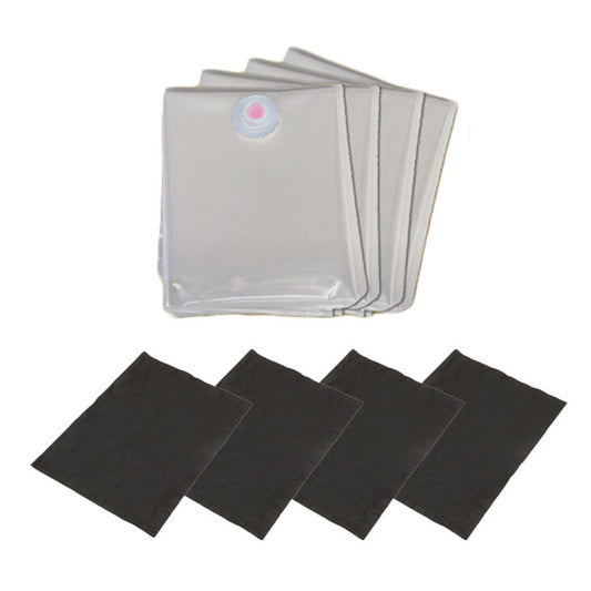 Futon Compression Bag M Size 4 Pieces + Bamboo Charcoal Sheet 4 Pieces Set [04388]