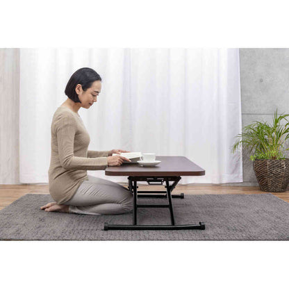 Easy Height Adjustable Free Table Brown