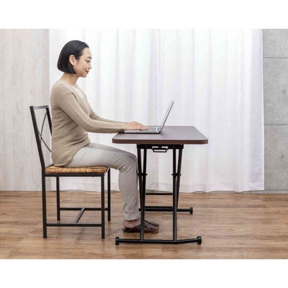 Easy Height Adjustable Free Table Brown