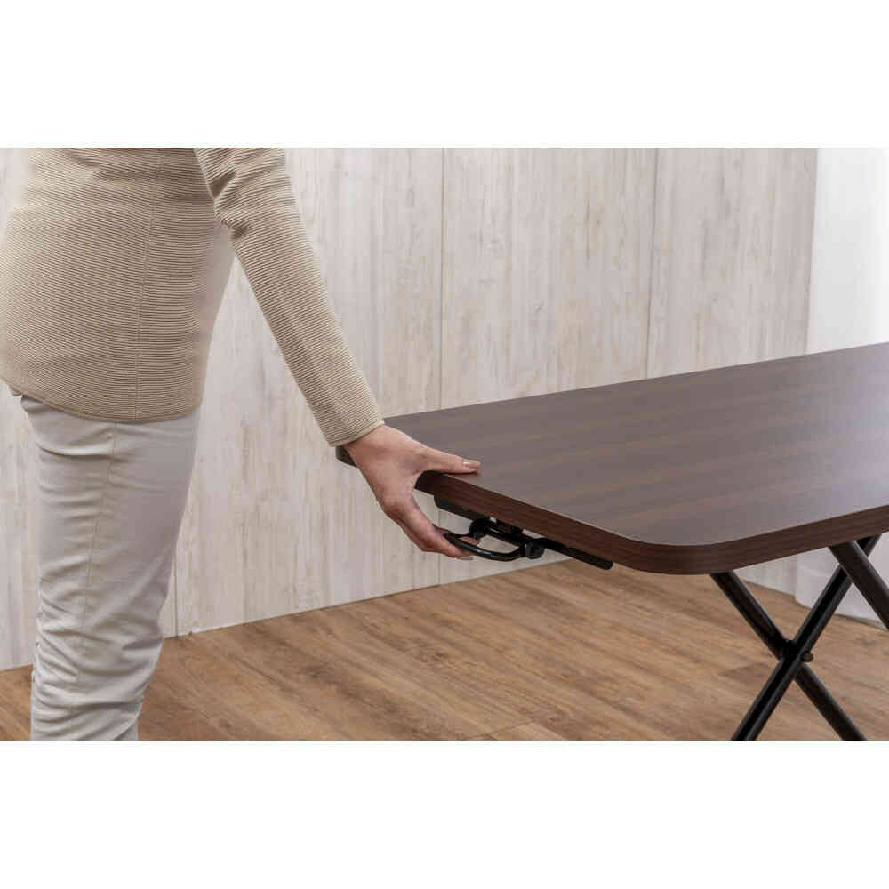 Easy Height Adjustable Free Table Brown
