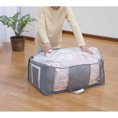Vacuum-Free Compression Storage Box 2 Pieces + Bamboo Charcoal Sheet [04384]