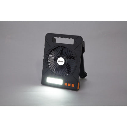 Famira Rechargeable Solar Powerful Fan Black [0445010]
