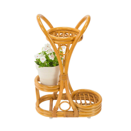 Natural Rattan Flower Rack [04590]
